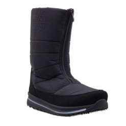 Damskie Ocieplane Buty Śniegowe. Czarne trapery damskie PROGRESSIVE, bez obcasa. Za 225.99 zł.