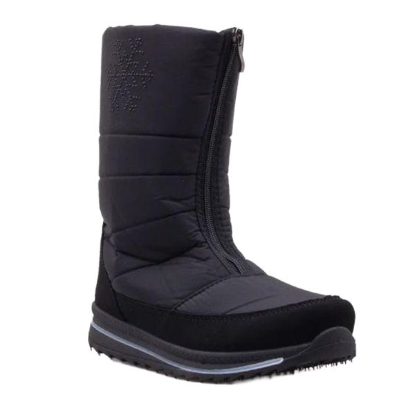 Damskie Ocieplane Buty Śniegowe. Czarne trapery damskie PROGRESSIVE, bez obcasa. Za 225.99 zł.