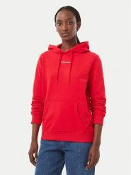 Tommy Jeans Bluza Classic Logo DW0DW23537 Czerwony Regular Fit. Czerwone bluzy bez kaptura damskie Tommy Jeans, xl, z bawełny. Za 394.99 zł.