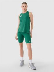 4F Legginsy kolarki treningowe damskie - zielone S. Zielone legginsy damskie 4f, s, bez wzorów, z dzianiny, na fitness i siłownię. Za 109.99 zł.