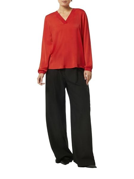 S.Oliver Bluzka w kolorze czerwonym rozmiar: 34. Czerwone bluzki damskie S.Oliver, s, bez wzorów, bez kołnierzyka, bez ramiączek. Za 113.10 zł.