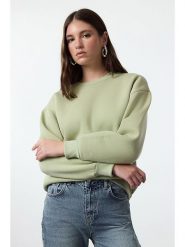 Trendyol Bluza w kolorze zielonym rozmiar: XL. Zielone bluzy bez kaptura damskie Trendyol, xl, z bawełny. Za 65.85 zł.