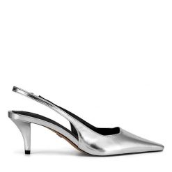 Czółenka Nine West. Szare czółenka damskie Nine West, bez wzorów, bez obcasa. Za 249.99 zł.