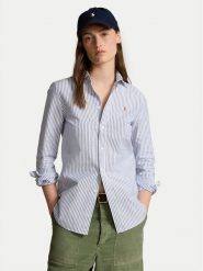 Polo Ralph Lauren Koszula 211941508001 Niebieski Slim Fit. Niebieskie koszule damskie Polo Ralph Lauren, bez wzorów, z bawełny, bez kołnierzyka, bez ramiączek. Za 439.99 zł.