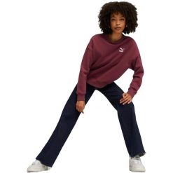Bluza Puma Classics Oversized Crew, Kobiety. Czerwone bluzy bez kaptura damskie Puma, l, z bawełny. Za 390.00 zł.