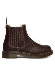 Dr. Martens Sztyblety 2976 Leonore II DM41418200 Brązowy. Brązowe botki damskie Dr. Martens, ze skóry, bez obcasa, na płaskiej podeszwie, bez zapięcia. Za 989.99 zł.