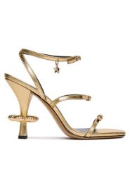 Marc Jacobs Sandały 2P5FPM001F14 Złoty. Żółte sandały damskie MARC JACOBS, bez wzorów, ze skóry, bez obcasa, na szpilce. Za 1,499.00 zł.