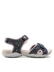 Geox Sandały J S.Roxanne B J25D9B 05015 C0694 D Granatowy. Niebieskie sandały dziewczęce Geox, ze skóry, bez zapięcia. Za 309.99 zł.