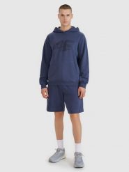 4F Spodenki dresowe męskie - szare 3XL. Szare szorty męskie 4f, z bawełny, bez kołnierzyka. Za 99.99 zł.
