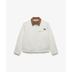 Kurtka damska z aksamitnym kołnierzem Superdry Ranch. Białe kurtki damskie Superdry., bez wzorów, bez kaptura. Za 424.60 zł.