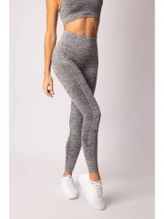 Spaio Legginsy sportowe "Melange" w kolorze szarym rozmiar: XS. Szare legginsy damskie Spaio, xs, bez wzorów, z materiału. Za 130.99 zł.