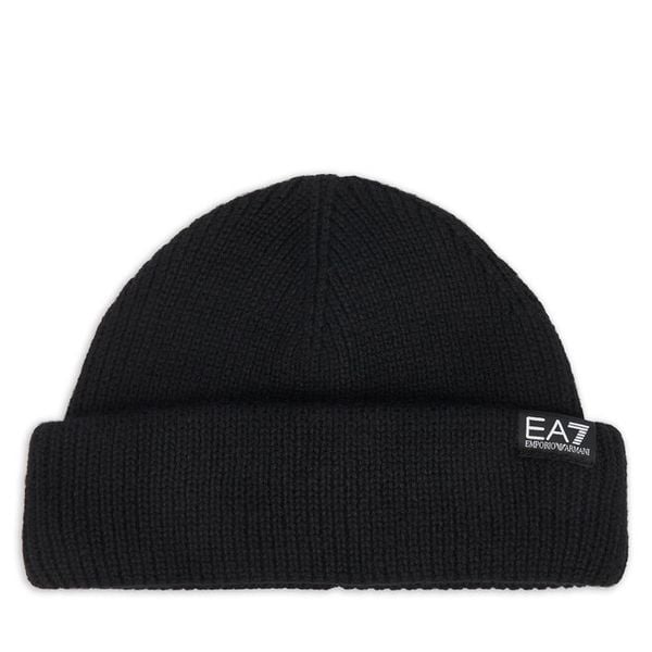 Czapka EA7 Emporio Armani. Czarne czapki męskie EA7 Emporio Armani, na zimę, bez wzorów. Za 199.99 zł.