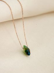 Lodie Silver Srebrny naszyjnik z kamieniem ozdobnym - dł. 43 cm rozmiar: onesize. Zielone naszyjniki damskie Lodie Silver, srebrne. Za 30.99 zł.