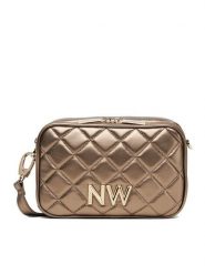 Nine West Torebka CEO-Greenwich-Glam-LX7669 Złoty. Żółte listonoszki damskie Nine West, bez wzorów, z materiału, bez dodatków. Za 279.99 zł.