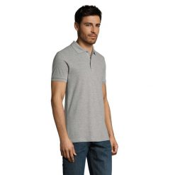 Męska Koszulka Polo Perfect Melange. Szare koszulki polo męskie SOL'S, m, bez wzorów, z bawełny, bez ramiączek. Za 70.99 zł.