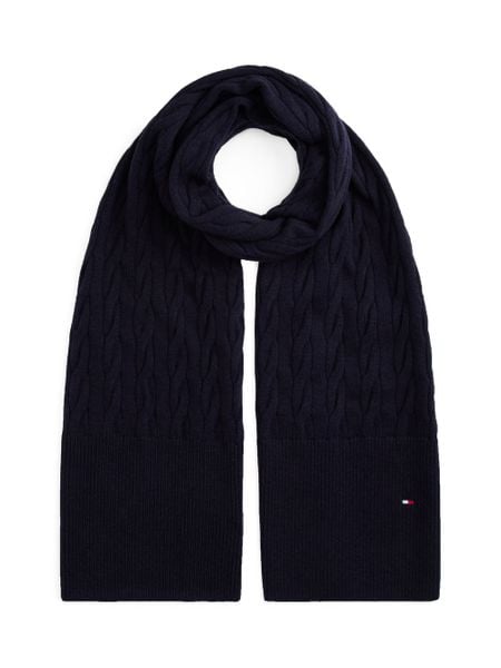 Tommy Hilfiger Szalik Mężczyźni Bawełna niebieski, ONE SIZE. Niebieskie szaliki męskie Tommy Hilfiger, bez wzorów, z bawełny. Za 329.95 zł.