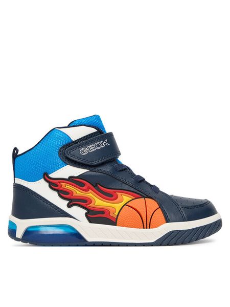 Geox Sneakersy J Inek J569CC 05411 C0693 D Granatowy. Niebieskie buty sportowe chłopięce Geox, ze skóry, bez zapięcia. Za 339.99 zł.