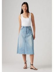 Levi's Spódnica dżinsowa w kolorze błękitnym rozmiar: W27. Niebieskie spódniczki damskie Levi's, s, z aplikacjami, z bawełny, klasyczne, z podwyższonym stanem, midi. Za 169.95 zł.