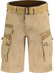 Geographical Norway Bermudy "Panoramique" w kolorze beżowym rozmiar: 3XL. Brązowe szorty męskie Geographical Norway, bez wzorów, z bawełny. Za 152.98 zł.