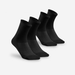 Skarpety turystyczne Quechua Hike 100 długie x2. Czarne skarpetki damskie QUECHUA, bez wzorów, z bawełny. Za 44.99 zł.