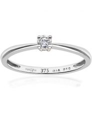 Revoni Złoty pierścionek z diamentem rozmiar: 50. Szare pierścionki damskie Revoni, z diamentem, złote. Za 1,840.99 zł.