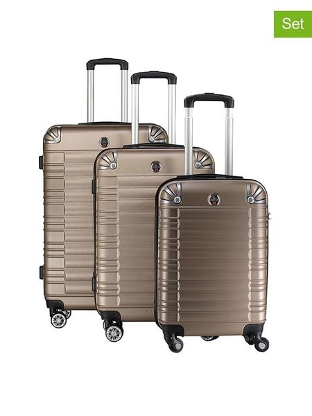 Canadian Peak 3-częściowy zestaw "Sourcingeak" w kolorze jasnobrązowym rozmiar: onesize. Brązowe walizki Canadian Peak, bez wzorów, z materiału. Za 404.99 zł.