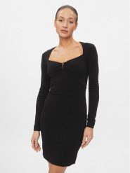 Guess Sukienka codzienna Evelina W4RK53 KC2A2 Czarny Slim Fit. Czarne sukienki damskie Guess, na co dzień, m, z aplikacjami, z syntetyku, bez kołnierzyka, bez ramiączek, proste. Za 249.99 zł.