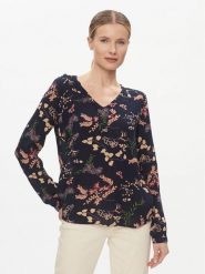 Kaffe Bluzka 10504059 Granatowy Regular Fit. Niebieskie topy sportowe damskie Kaffe, bez wzorów, z wiskozy, bez ramiączek. Za 129.99 zł.