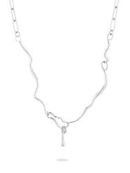 Liebeskind Naszyjnik z elementem ozdobnym - dł. 45 cm rozmiar: onesize. Szare naszyjniki damskie Liebeskind, ze stali. Za 234.94 zł.