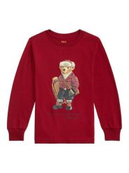 Polo Ralph Lauren Bluzka 322981265001 Czerwony Regular Fit. Czerwone t-shirty chłopięce Polo Ralph Lauren, bez wzorów, z bawełny, bez ramiączek. Za 279.99 zł.