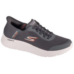 Tenisówki Skechers Model Slip Ins: Go Walk Kolor Szary. Szare trampki i tenisówki męskie Skechers, bez wzorów, z tkaniny, bez zapięcia. Za 309.00 zł.