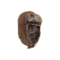 Czapka myśliwska TOUNDRA 500. Brązowe czapki męskie SOLOGNAC, bez wzorów, z materiału, sportowe. Za 79.99 zł.