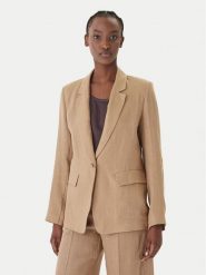 Marella Marynarka Vincita 2615041012 Écru Regular Fit. Marynarki i żakiety damskie Marella, bez wzorów, ze lnu. Za 909.99 zł.