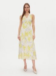 Calvin Klein Sukienka letnia Print Abstract Ecovero Vn Dress LV044B059G Żółty Regular Fit. Żółte sukienki damskie CALVIN KLEIN, na lato, xxs, bez wzorów, z wiskozy, bez kołnierzyka, bez ramiączek. Za 969.99 zł.