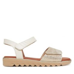 Sandały Jana. Żółte sandały damskie JANA, bez wzorów, bez obcasa, na płaskiej podeszwie. Za 219.99 zł.