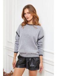 Joséfine Sweter "Brami" w kolorze szarym rozmiar: S. Szare swetry klasyczne damskie Joséfine, s, bez kołnierzyka. Za 170.07 zł.