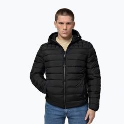 Kurtka zimowa męska Pitbull Foothill Hooded Padded. Czarne kurtki męskie PITBULL, na zimę, l, bez wzorów, z materiału, biznesowe, bez kaptura. Za 309.99 zł.