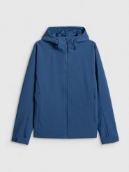 4F Kurtka przejściowa membrana 5000 męska - granatowa XXL. Niebieskie kurtki męskie 4f, m, bez wzorów, ze skóry, bez kaptura. Za 299.99 zł.