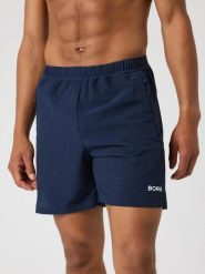 Bjorn_borg BORG ZIP 7" SHORTS z recyklingowanego poliestru NIGHT SKY. Niebieskie szorty męskie Björn Borg, bez wzorów, z materiału, wizytowe. Za 254.00 zł.