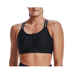 Stanik fitness cardio Under Armour Infinity High Bra Zip. Czarne biustonosze sportowe damskie Under Armour, bez wzorów. W wyprzedaży za 174.35 zł.