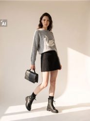 Sweter z domieszką wełny i alpaki - szary. Szare swetry klasyczne damskie Sinsay, l, z wełny, bez kołnierzyka. Za 59.99 zł.