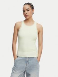 BOSS Top C_Eplie 50553479 Zielony Slim Fit. Zielone topy damskie Boss, l, bez wzorów, z bawełny, bez ramiączek. Za 279.99 zł.