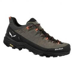 Buty trekkingowe męskie Salewa Alp Trainer 2. Brązowe buty trekkingowe męskie Salewa, z materiału, bez zapięcia, trekkingowe. Za 859.99 zł.