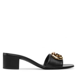 Klapki GIUSEPPE ZANOTTI. Czarne klapki damskie GIUSEPPE ZANOTTI, bez wzorów, bez obcasa. Za 3,129.00 zł.