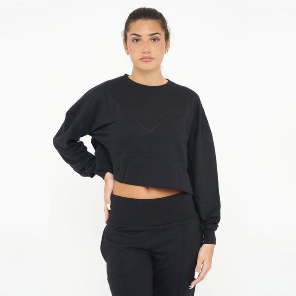Krótka sportowa bawełniana bluza F ESSENCE czarna. Czarne bluzy bez kaptura damskie Legea, l, z bawełny. Za 84.90 zł.