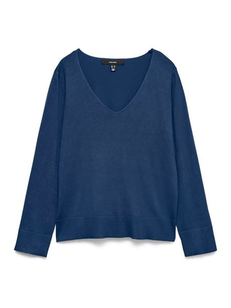 Vero Moda Sweter w kolorze granatowym rozmiar: S. Niebieskie swetry klasyczne damskie Vero Moda, s, bez kołnierzyka. Za 109.95 zł.