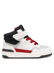 Geox Sneakersy J Washiba Boy J66LQI 0BC15 C0050 S Biały. Białe buty sportowe chłopięce Geox, ze skóry, bez zapięcia. Za 269.99 zł.