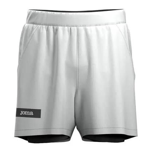 Spodnie do tenisa męskie Joma Challenge. Białe szorty męskie Joma, bez wzorów, z materiału. Za 206.00 zł.