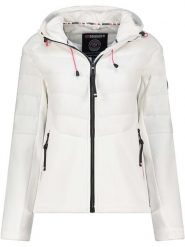Geographical Norway Kurtka polarowa "Trendy" w kolorze białym rozmiar: M. Białe kurtki damskie Geographical Norway, m, bez wzorów, z polaru, bez kaptura. Za 149.66 zł.