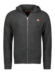 Geographical Norway Kardigan "Flexibus" w kolorze ciemnoszarym rozmiar: S. Czarne kardigany męskie Geographical Norway, s, bez wzorów, ze splotem, bez kołnierzyka. Za 79.03 zł.